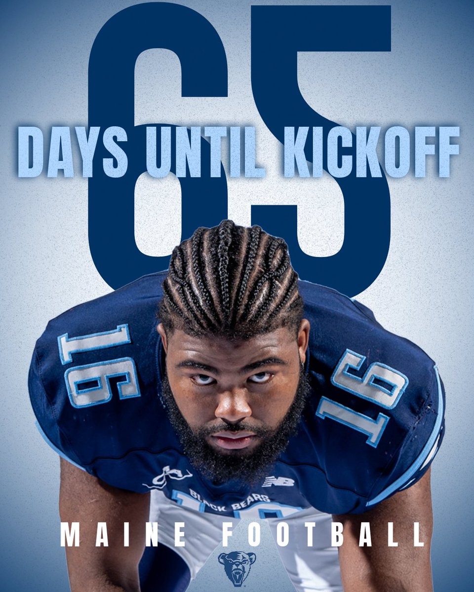 𝟲𝟱 𝗱𝗮𝘆𝘀 until kickoff at New Mexico!

Reserve your Maine Football season tickets today! ⤵️

🎟 - bit.ly/3IvWCGk

#BlackBearNation | ⬆️