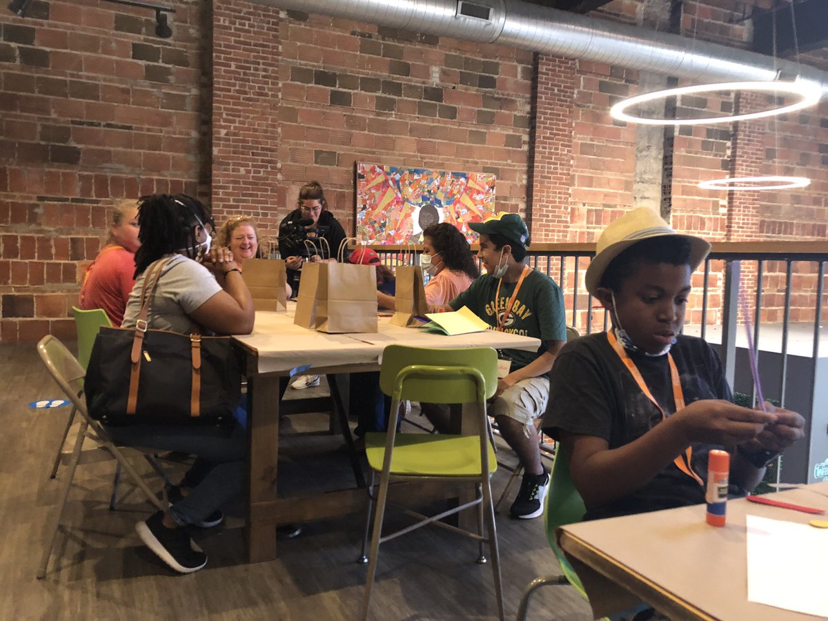 IOBMKE's tweet photo. Our Sandbox@ stop today is @ShermanRising Art + Creativity for #autistic students and their families! https://t.co/vglUtnwKX0