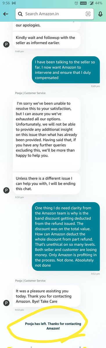 somya_86's tweet photo. @AmazonHelp Hi pranay. I tried, but Amazon folks seem to be in a hurry https://t.co/Om8dzzqaLs