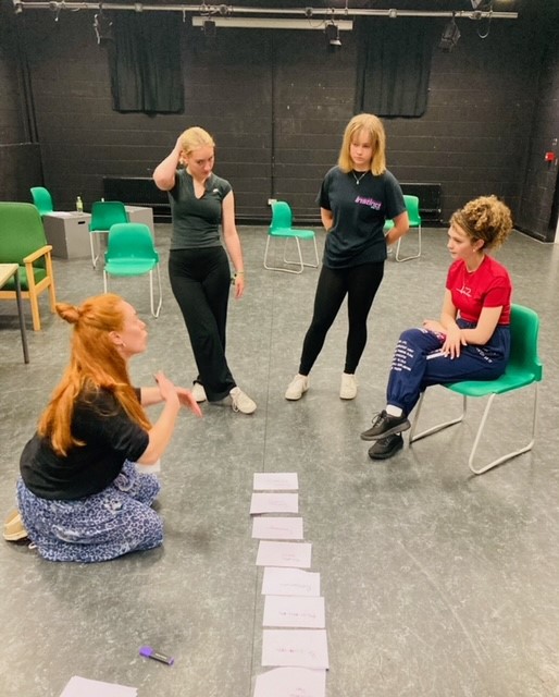 Yr 12 Theatre students working today with the fabulous Jemma McDonnell, Co-Director <a href="/ThePaperBirds/">The Paper Birds</a> Theatre Company, to support their A-Level devising process on the theme of ‘everyday sexism’. Fantastic workshop-well done yr 12’s for your commitment &amp; creativity. <a href="/HighamsParkSch/">Highams Park School</a>