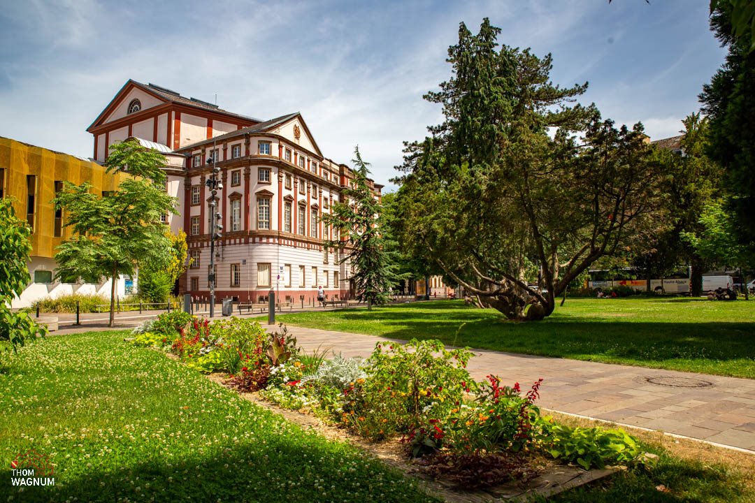 Le théâtre mis en scène dans le square Steinach de Mulhouse.