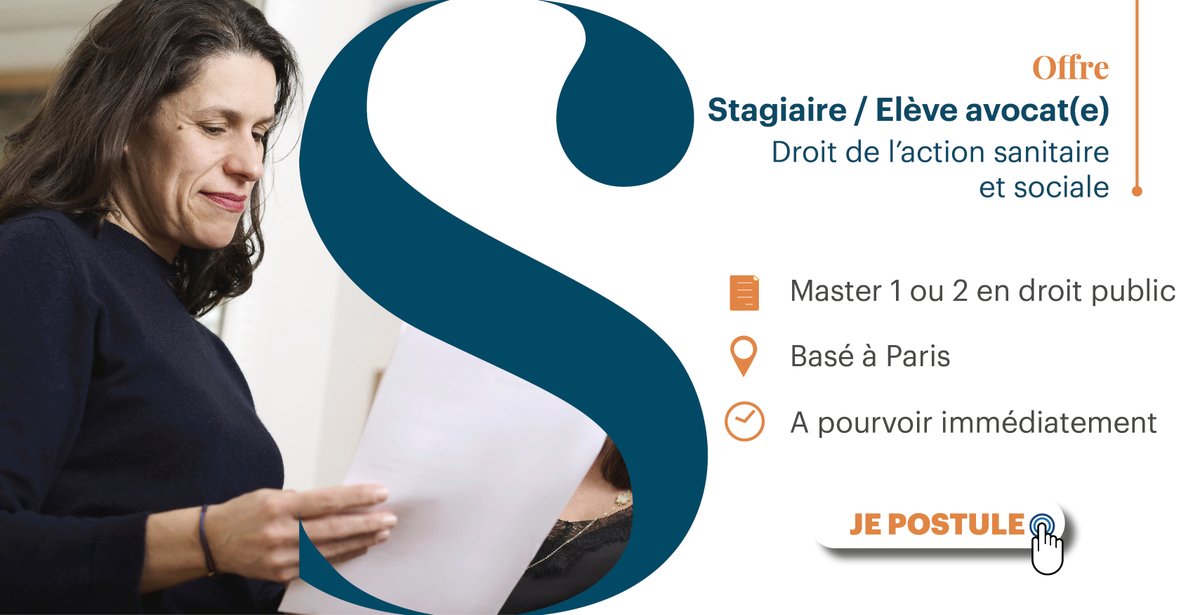 seban_associes's tweet photo. #Sebanrecrute 💼
Le pôle #Droit de l’#actionsanitaire et #sociale de @seban_associes recherche un(e) #stagiaire / #élèveavocat(e) pour rejoindre son équipe !
📢 En savoir plus et envoyer son #CV👇
https://t.co/BkhCE31yrK
Rejoignez l'équipe de @lefevre_av et Esther Doulain https://t.co/KEc879IOw0