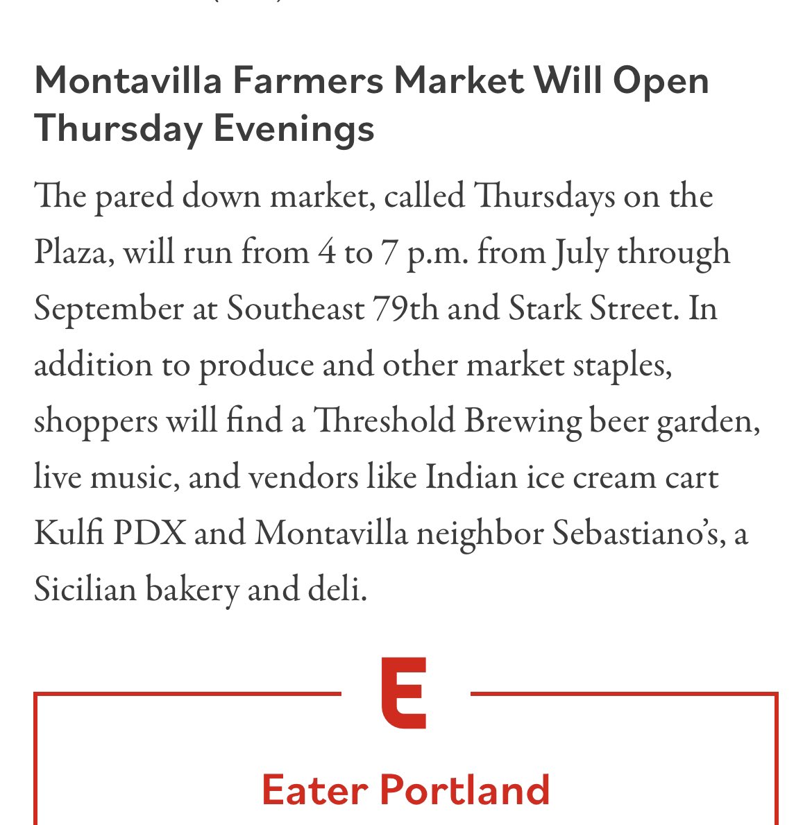 Montavillamkt's tweet photo. Hey @eaterpdx, did you mean “peared down?”🍐
Thanks for sharing the news about #ThursdaysonthePlaza! Starts 7/7/22, 4-7pm
📍 79th & Stark
#pdxsummer #pdxeats #montavilla #eaterpdx #oregonfarmers
@METBApdx @PBOTinfo https://t.co/944XtZafwe