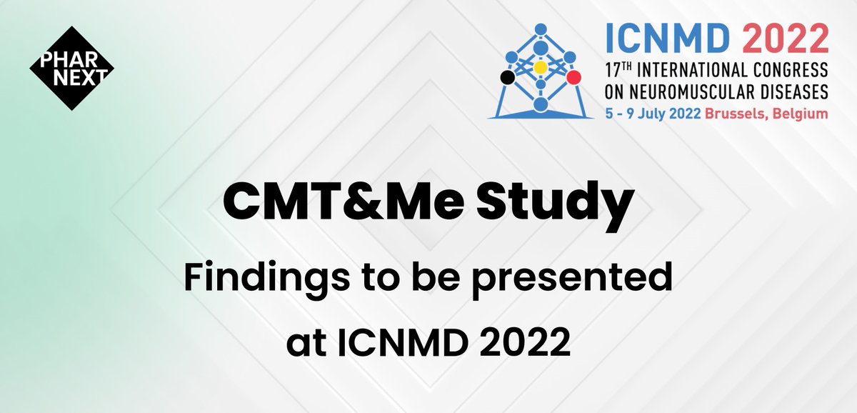 Pharnext's tweet photo. @Pharrnext announces that findings from @CMTandMeApp, on symptom burden of #CharcotMarieTooth type 1A diseases will be presented at @ICNMD2022 on July 6th.
Read our press release : hhttps://bit.ly/3A7T0JZ https://t.co/qVKbYdohQz