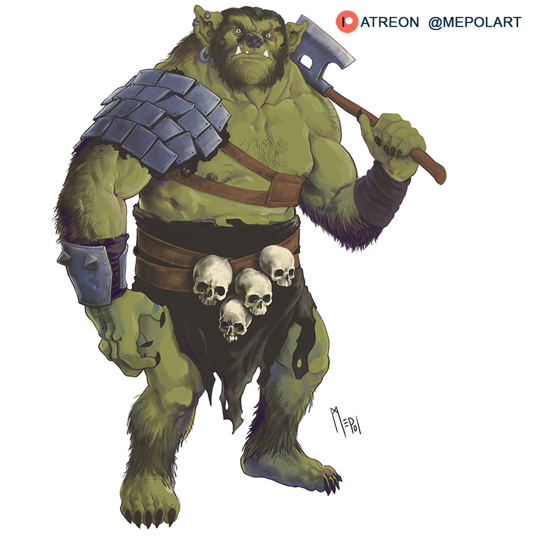 mepol's tweet photo. Bugbear (Osgo)
Último de la serie de dibujos de criaturas goblinoids. Ilustración digital hecha en Clip Studio Paint.
#patreoncreator #Patreon #conceptart #dungeonsanddragons https://t.co/rtC6EnWRSl