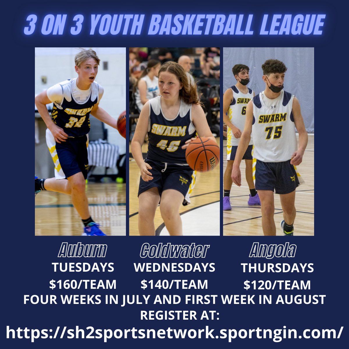 CoachSteveHelm's tweet photo. Just a week away! Don’t forget to register for the 3 on 3 youth basketball league in your area. https://t.co/Ad9hylRFdC