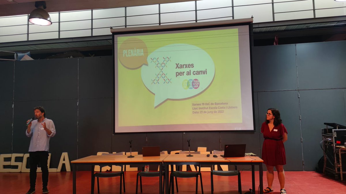 Participem en la sessió plenària de #Xarxesperalcanvi
Enriquidora sessió de cloenda al <a href="/costaillobera/">IE Costa i Llobera</a>. Aprenentatges i reflexions compartides que ens animen a seguir en el camí de la #transformacioeducativa
<a href="/consorciedubcn/">Consorci d'Educació</a>