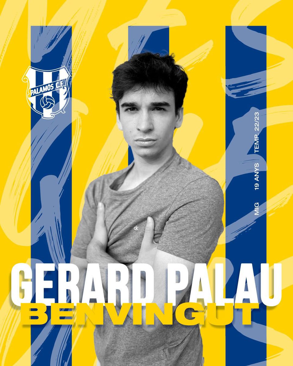 palamoscf's tweet photo. ✅✍🏼𝐁𝐄𝐍𝐕𝐈𝐍𝐆𝐔𝐓 💙💛

El rei 👑del tiki-taka té un nom, i el sap tothom: GERARD PALAU!

👉S'ha format al futbol base del @palamoscf, @uellagostera i al @cfdamm. I ha debutat durant 1 temp. A #1cat amb la @ue_costabrava. https://t.co/ab2qNgiVSc