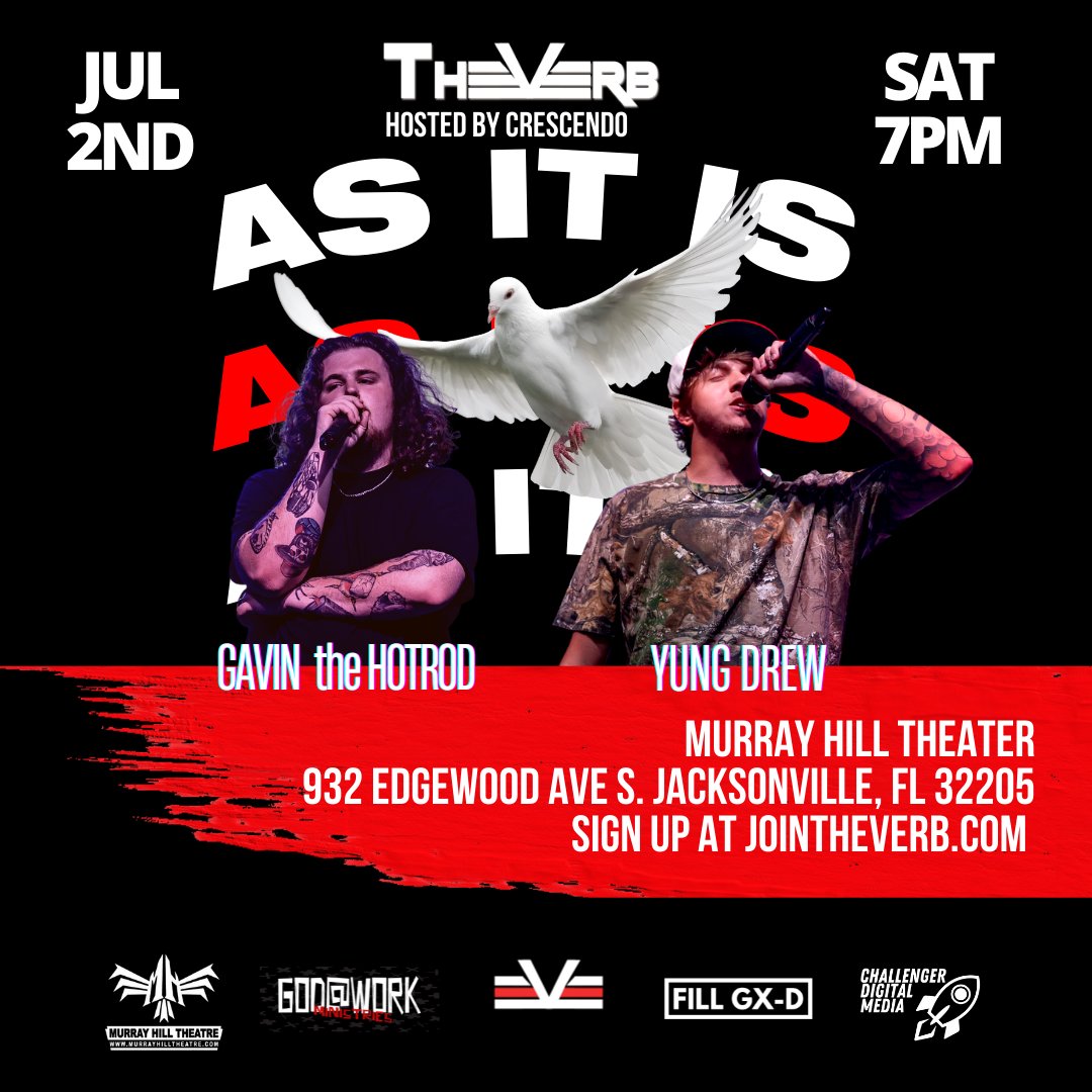 Jacksonville, The Verb is coming to you!
Get your tickets here: JoinTheVerb.com 
#chh #summerconcerts