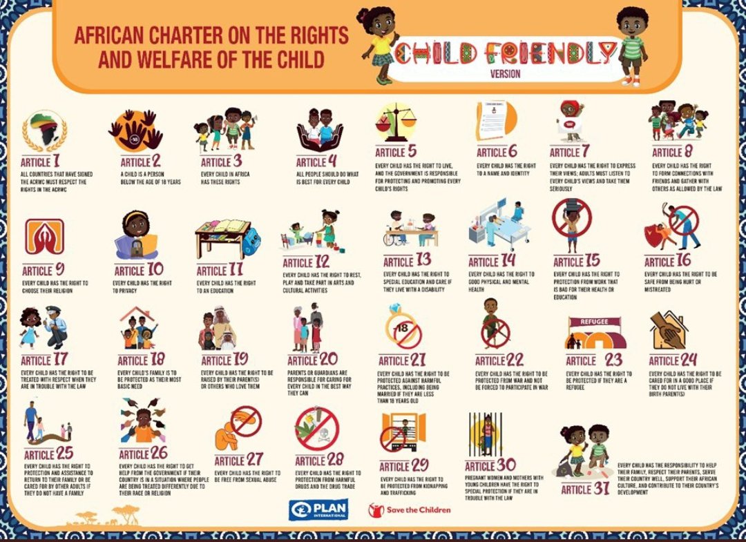 DoforChildren1's tweet photo. 🌞🌞 We rally with Save the Children and Plan International as thy launch the child-friendly version of the African Charter on the Rights and Welfare of the Child.
@KimKochSC @LaureAbado  @ECDAction 
👇👇
Together, let us make children aware of their rights. 🔁🔁 Share it widely https://t.co/syRhg9nhFK