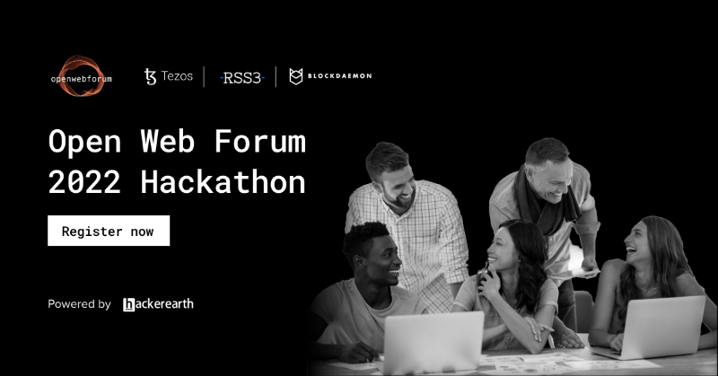 tezos's tweet photo. Explore @HackerEarth's Open Web Forum 2022 #Hackathon, powered by @Tezos! 🌐

Join creatives w/ technical skills to develop innovative #Web3 solutions, build games on #Tezos, and journey through an ecosystem full of unique #dApps.

Registration closes July 18! 🗓