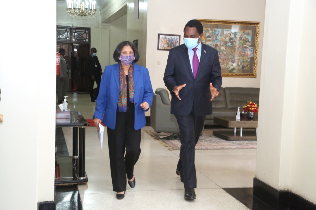 kanshula's tweet photo. Today, I met President @HHichilema in Lusaka. The @World Bank looks forward to working closely with #Zambia to successfully implement #IDA20. We also stand ready to continue supporting Zambia’s proactive efforts to address #debt vulnerabilities. #IDAworks #Debt4Dev @sahr_kpundeh https://t.co/Bad1GARIkC