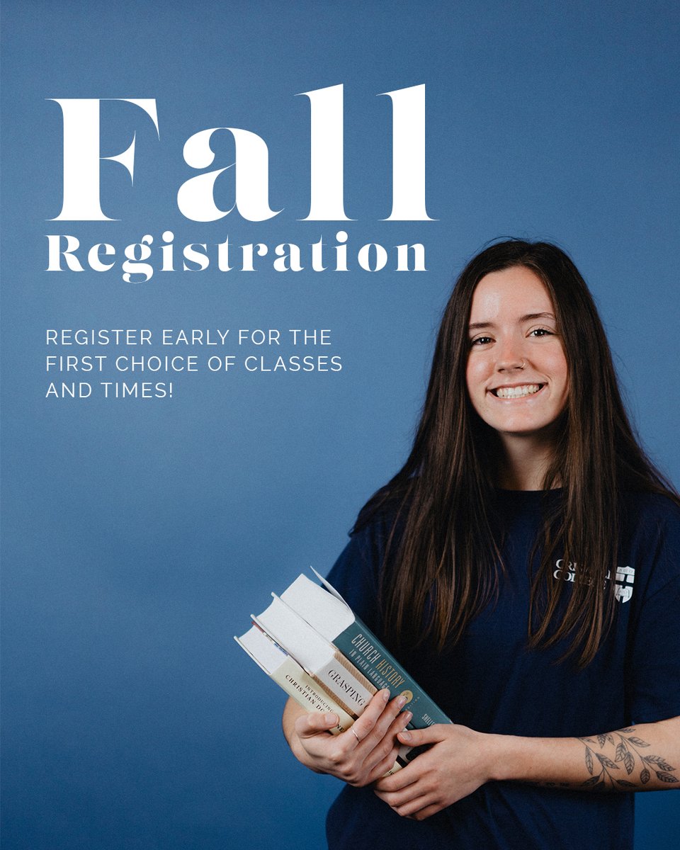 CriswellCollege's tweet image. Fall registration is open! 
Register today:
criswell.edu/academics/acad…

#CriswellCollege #Fall22