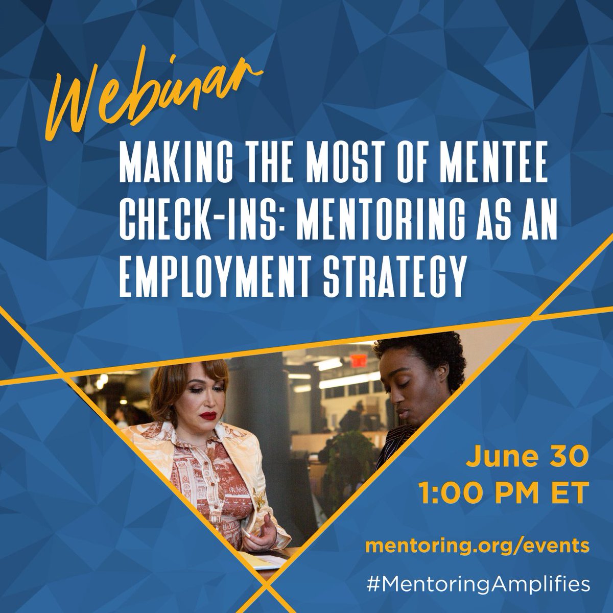 MENTORnational's tweet photo. Join panelists on 6/30 at 1 PM EST to learn about the role workplace mentoring plays in closing the opportunity gap and to explore how you can help provide young people with those critical experiences. Register at https://t.co/AtUBWmUsVY  #workplacementoring #MentoringAmplifies https://t.co/ChEOGLiI1T