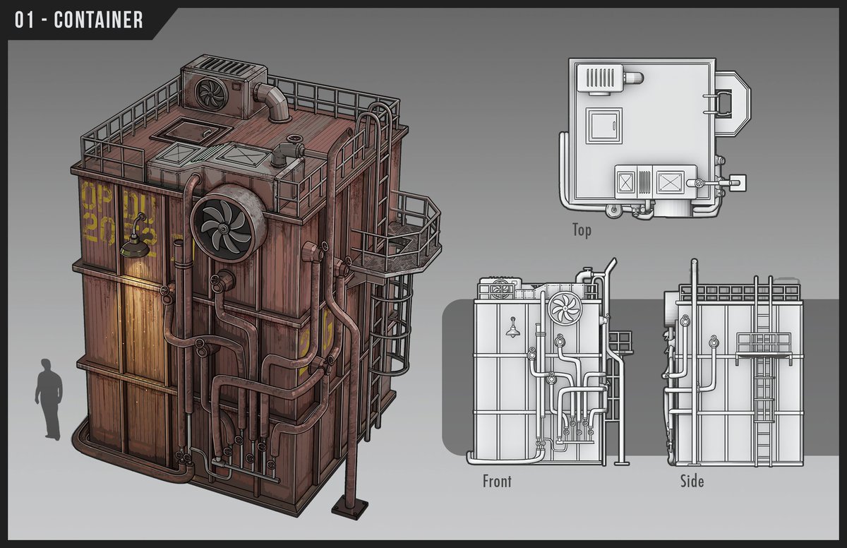 OestreichNadine's tweet photo. Hello, I made a few industrial prop designs on the weekend c: Hope you like them! 
#conceptart #ArtistOnTwitter #design 
Go to my artstation for a better viewing experience :D
https://t.co/Qbd0P248so https://t.co/XOzhzijvdl