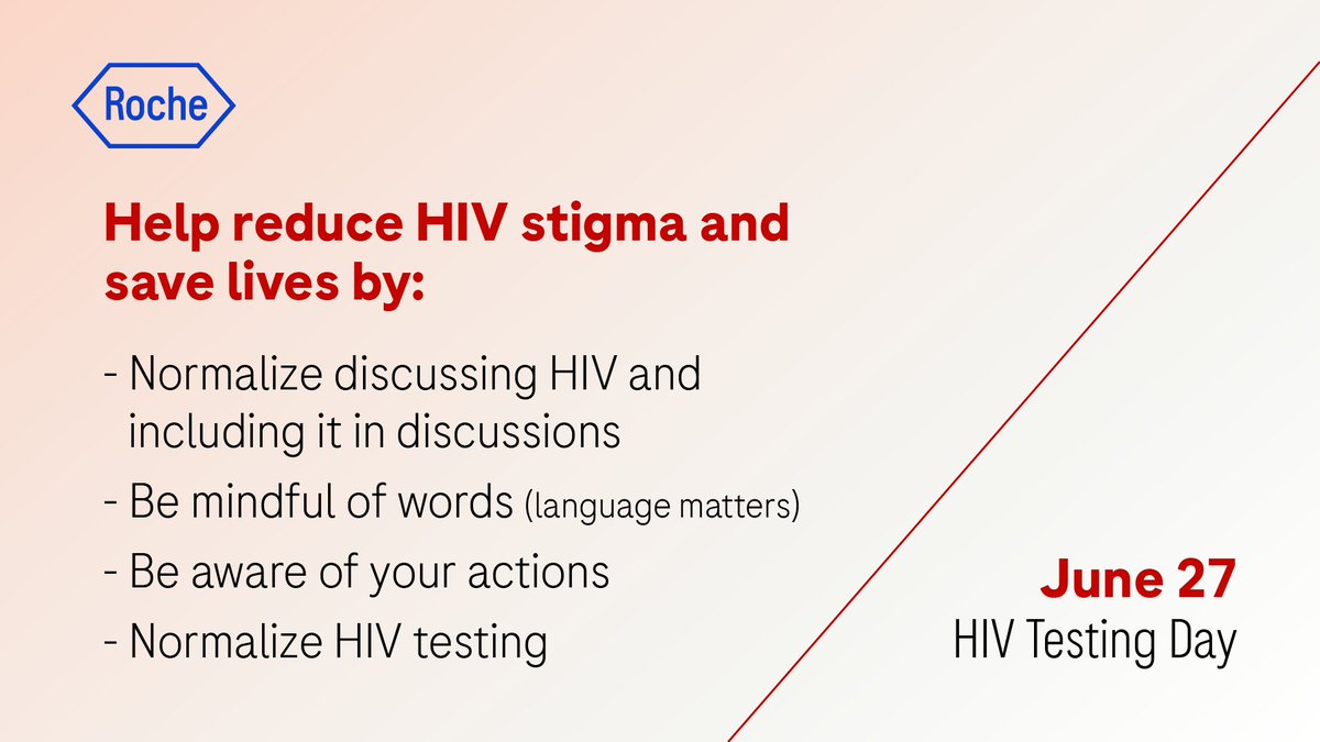 RocheDiaUSA's tweet image. According to studies, stigma can prevent people from seeking information, learning about programs or seeking treatment. #HIVTestingDay #KnowYourStatus