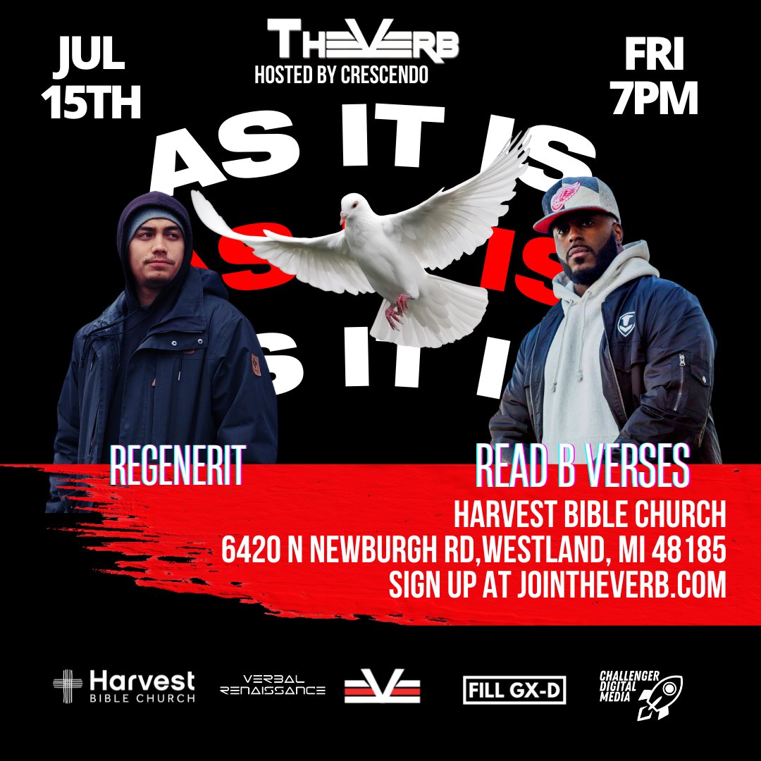 JoinTheVerb's tweet image. Michigan! @readbverses &amp;amp; Regenerit will be rocking at @JoinTheVerb 
Sign up for the open mic and grab your free ticket here: JoinTheVerb.com