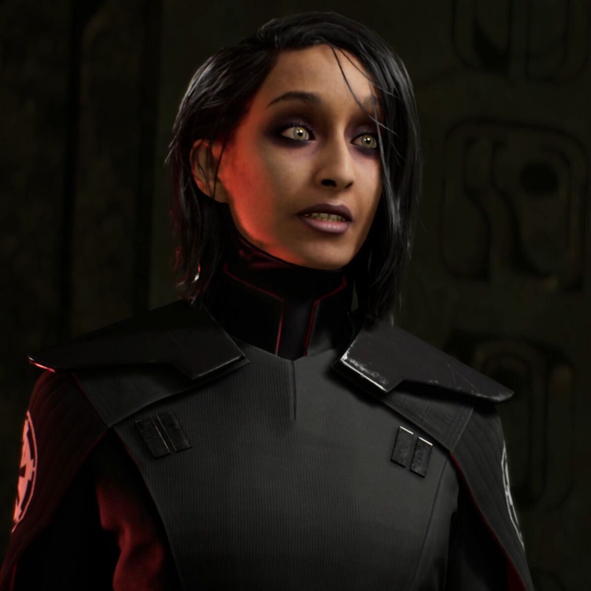 (The dark side calls. And holy shit it claws at my bisexuality- Trilla is so amazing- Hot Topic hair and eyeshadow, goth queen personality and background. I love her so much- LET. ME. MUSE. HER.