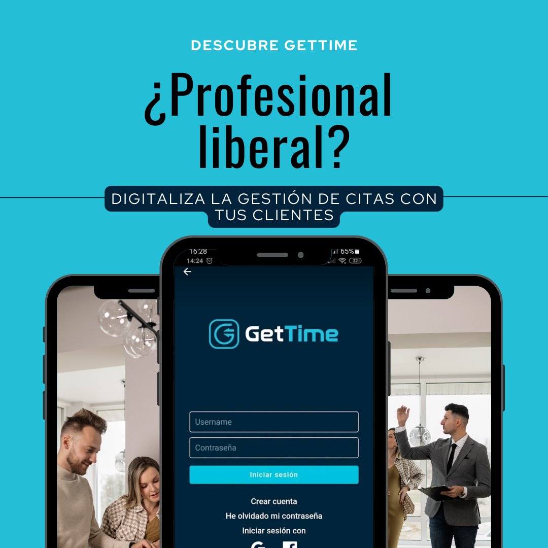AppGetTime's tweet photo. ¿Eres un #profesionalliberal? Digitaliza la gestión de citas con tus clientes. Imagina que puedes centrarte 100% en tu actividad. Gestiona la reserva de citas desde una App. Descubre GetTime. Inicia tu prueba gratis aquí: https://t.co/UsfelrIDVR https://t.co/QZbxJ4eqBu