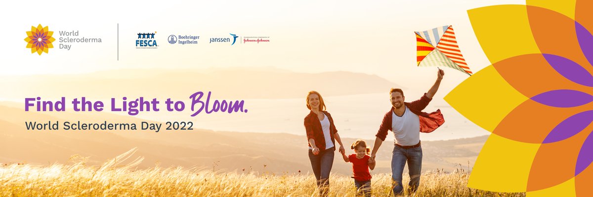 Today is #WorldSclerodermaDay! 🌻

A day to raise awareness and show solidarity with those trying to find the light to bloom, despite living with this rare disease. We're here for you.

Let's #BloomWithScleroderma today and always.

Read more  ▶️ tinyurl.com/3cn93hbb