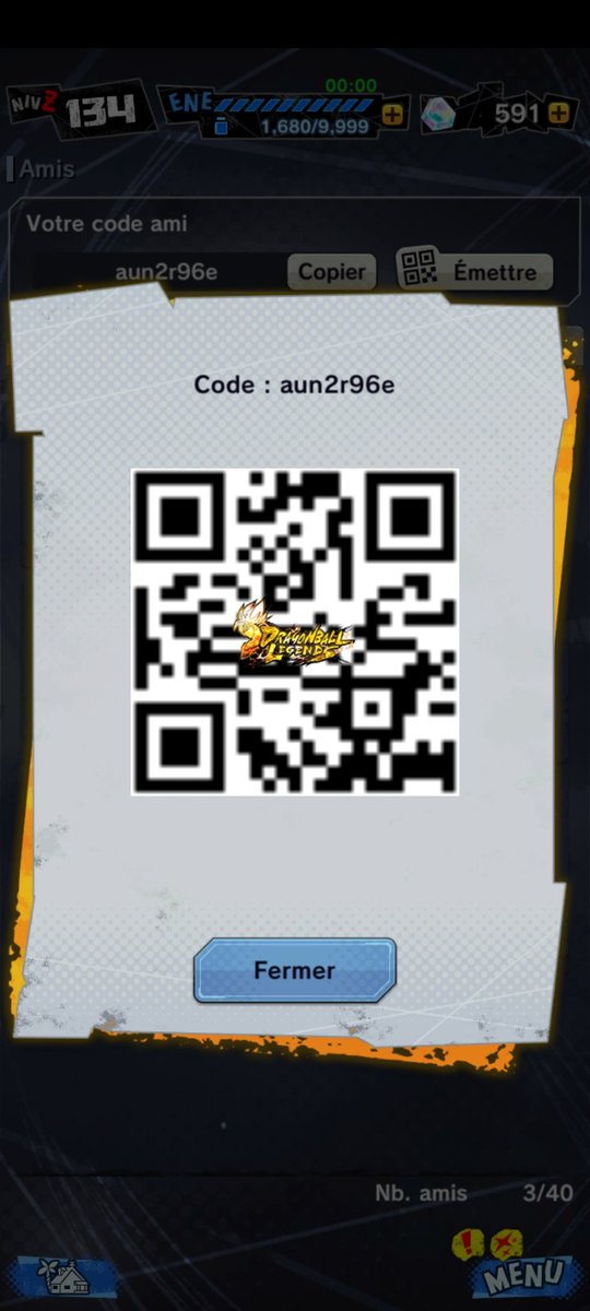 IGotDreams_off's tweet photo. Db legends code everyone ! Lets get that shenron ! 
#Dblegends #code https://t.co/hXtUSdfjDD