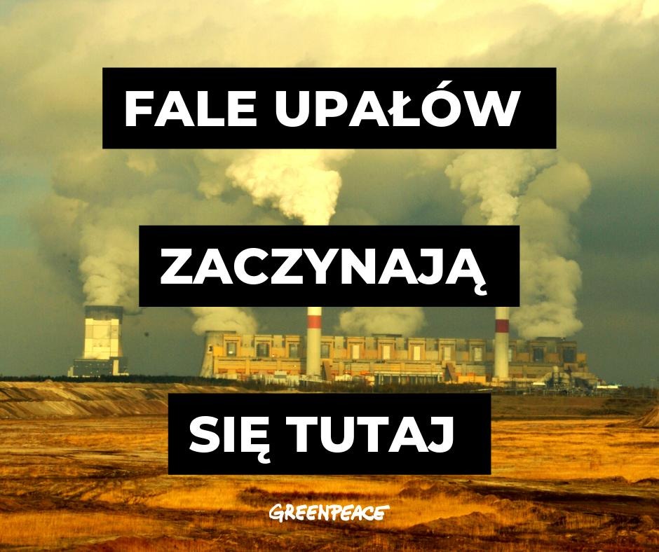 Greenpeace_PL's tweet photo. Nauka nie ma wątpliwości, przedłużające się bardziej dotkliwe  fale upałów to efekt #kryzysklimatyczny. Dlatego konieczne jest odejście od spalania paliw kopalnych i intensywny rozwój #oze. https://t.co/zM8BZf5GRz