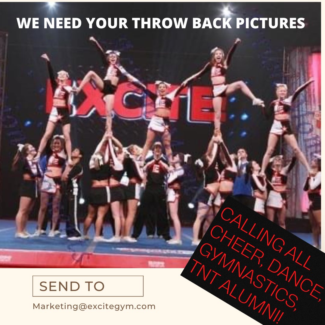 Excitegym's tweet photo. CALLING ALL ALUMNI!❤️🖤 
WE NEED YOUR THROWBACK PICTURES!📸 https://t.co/iUFYGQqOiG