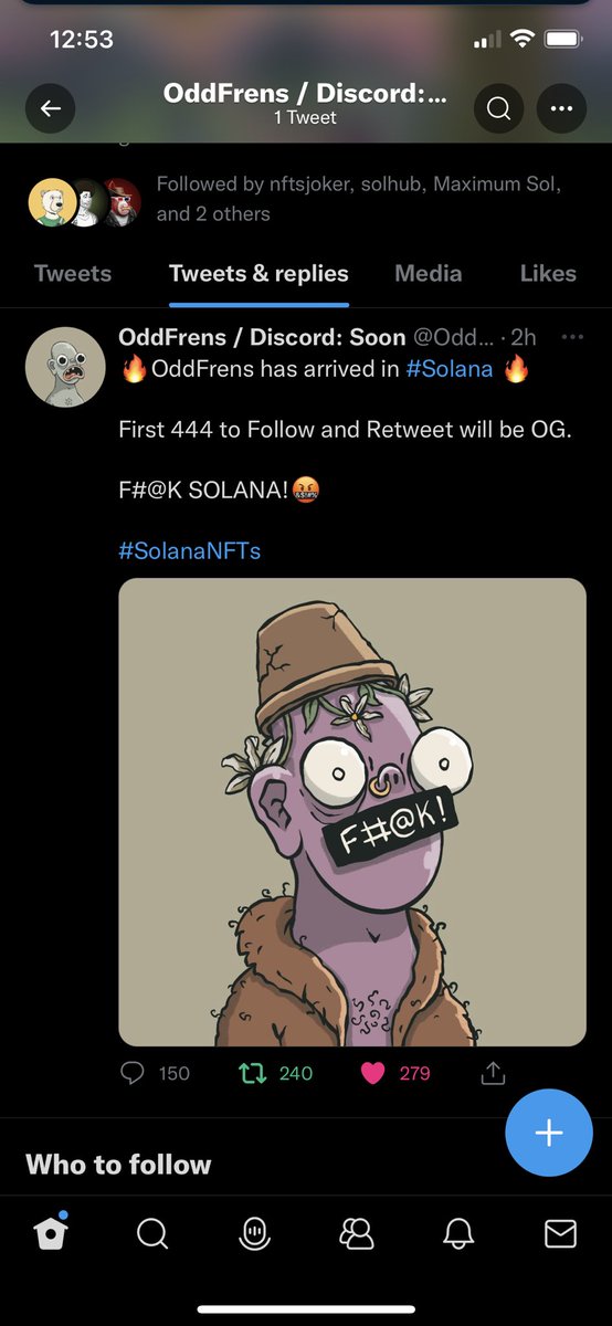 Nftknowden's tweet photo. @OddFrensNFT 🫡 https://t.co/cCYd5KZ1u3