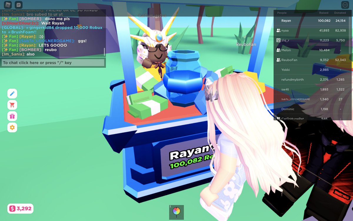 Not_RealRayan's tweet photo. LETS GOOO GG | 100,000 ROBUX RAISED! | #plsdonate #roblox #robloxdev #rayanplayz #100k #robux #100kraised #yt #50followers https://t.co/PI5jVihbWU