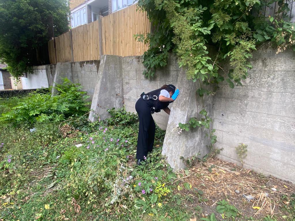 The team were out patrolling and conducting weapon sweeps along Ballance Road today after recent reports of ASB at this location.