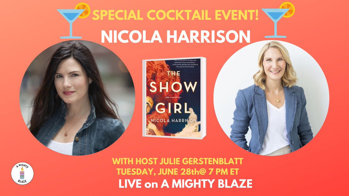 Nicola Harrison (@nicolahauthor) on Twitter photo Join us for cocktail hour as I discuss The Show Girl and all things roaring 20s with <a href="/jgerstenblatt/">Julie Gerstenblatt</a> on <a href="/AMIGHTYBLAZE/">A MIGHTY BLAZE 📚🕯🔥</a>
facebook.com/amightyblaze #litchick #historicalfiction Join us for cocktail hour as I discuss The Show Girl and all things roaring 20s with <a href="/jgerstenblatt/">Julie Gerstenblatt</a> on <a href="/AMIGHTYBLAZE/">A MIGHTY BLAZE 📚🕯🔥</a>
facebook.com/amightyblaze #litchick #historicalfiction