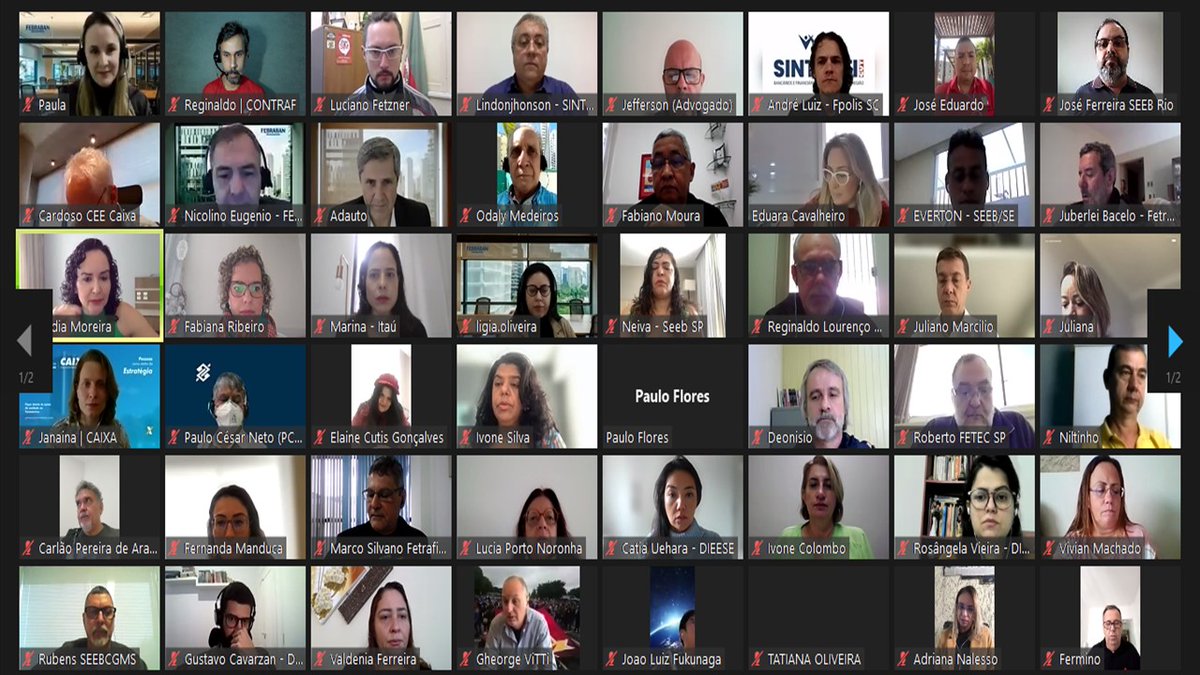 Contraf_CUT's tweet photo. Negociação acabou agora e Comando cobrou mais emprego e o fim da terceirização no setor bancário. Além da jornada para 4 dias. #Emprego #BoraGanharEsseJogo https://t.co/VEmiuxnYkw