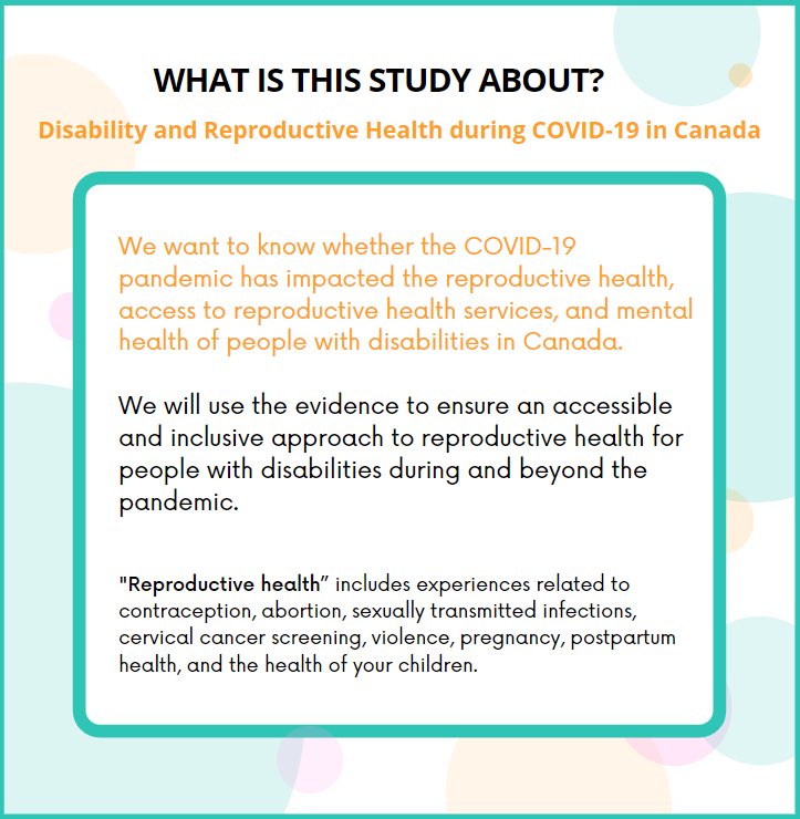 DisabilitySRH's tweet photo. Do you identify as having a disability? @DAWNRAFHCanada and @UTSC are interested in your #reproductivehealth experiences during #COVID19. Your participation will help us improve reproductive health services for people with #disabilities across Canada. https://t.co/6rDLRdzrin
