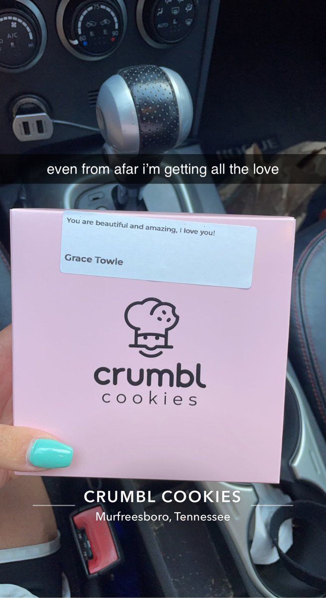 grace_towle1's tweet photo. since @ghall2499 is gone for Air Force training he’ll surprise me with Crumbl Cash or ordering for me so we found one close to his base and got to share some @CrumblCookies together when I came visit! #CrumblTogether https://t.co/PKEhoqDl8i