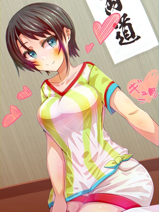 #プロテインザスバル 
「ん?初の対外試合で緊張してる?手が震えてるよ?」
「・・・そうだ!えいっ!!」\\ギュッ//
「へへっ、スバルがこうして握ってれば、震えも収まるよね!!」 