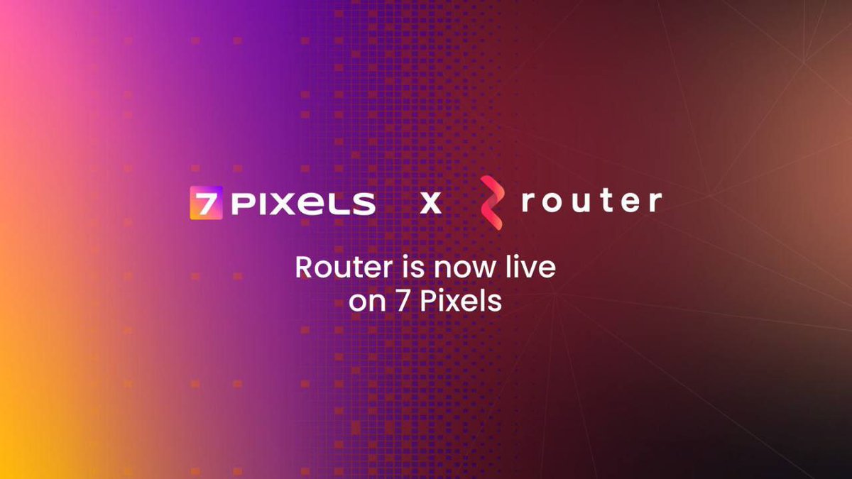 7Pixels_NFT's tweet photo. We are thrilled to announce that integration with @routerprotocol widget is now liveπ₯, which will allow seamless transition of assets between various blockchains.
πCheck it out: https://t.co/Q3MknnF8MV
#7pixels #RouterProtocol #cryptocurrecy https://t.co/5ALeAxU9FR
