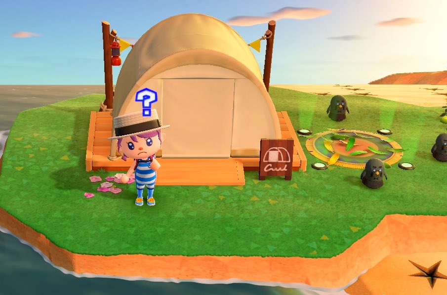 cuteostate's tweet photo. Guess that visitor! Who is visiting CuteOState? 
Guess the species!
(I will reveal the answer tomorrow)
#guessthatvisitor #acnh #guessinggames #NintendoSwitch #AnimalCrossing https://t.co/5ZSsTe9ekN