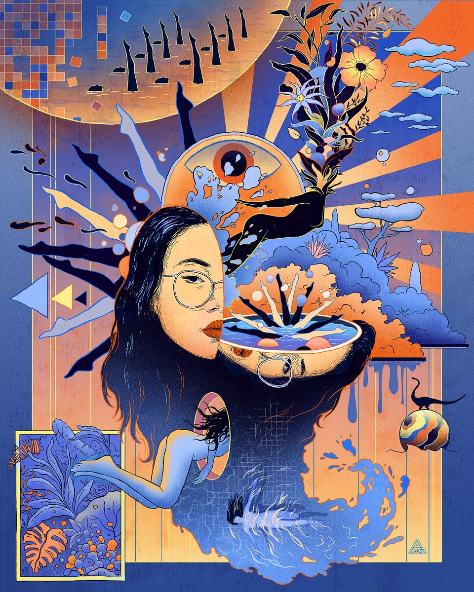 AntoineDoreArt's tweet image. Orange waves 🌊🍊
#illustration #digitalart