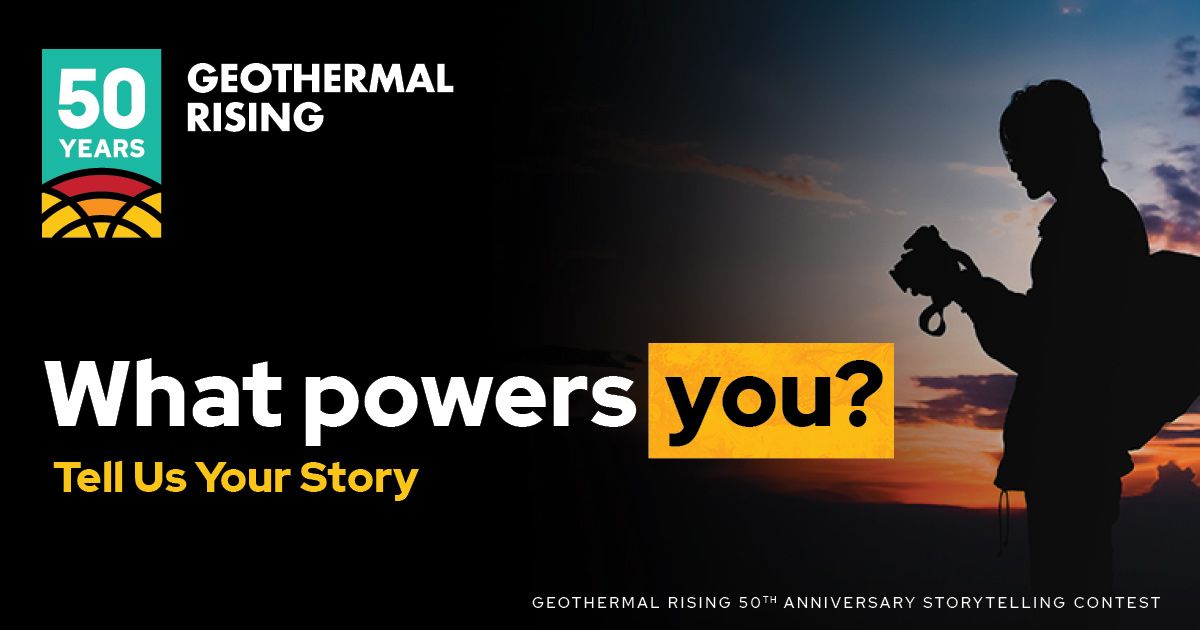 WING_geothermal's tweet photo. Due Next Week! What powers you? Enter our 50th Anniversary Storytelling Contest! Submit a photo + short story (up to 1000 words) of why YOU are inspired by the heat beneath your feet. #geothermal #UsetheEarthtoSavetheEarth

Contest closes 8 July 2022.

https://t.co/uX1EID4opN https://t.co/N1pvFsb2hr