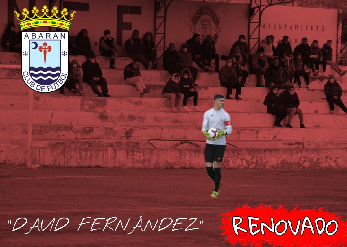 OFICIAL| /𝙍𝙀𝙉𝙊𝙑𝘼𝘾𝙄𝙊́𝙉/ David Fernández tercera renovación del equipo para la próxima temporada.
El portero que lleva toda su vida en el equipo, defenderá la portería del Abarán C.F otro año más.
🔴⚫#VamosAbaran