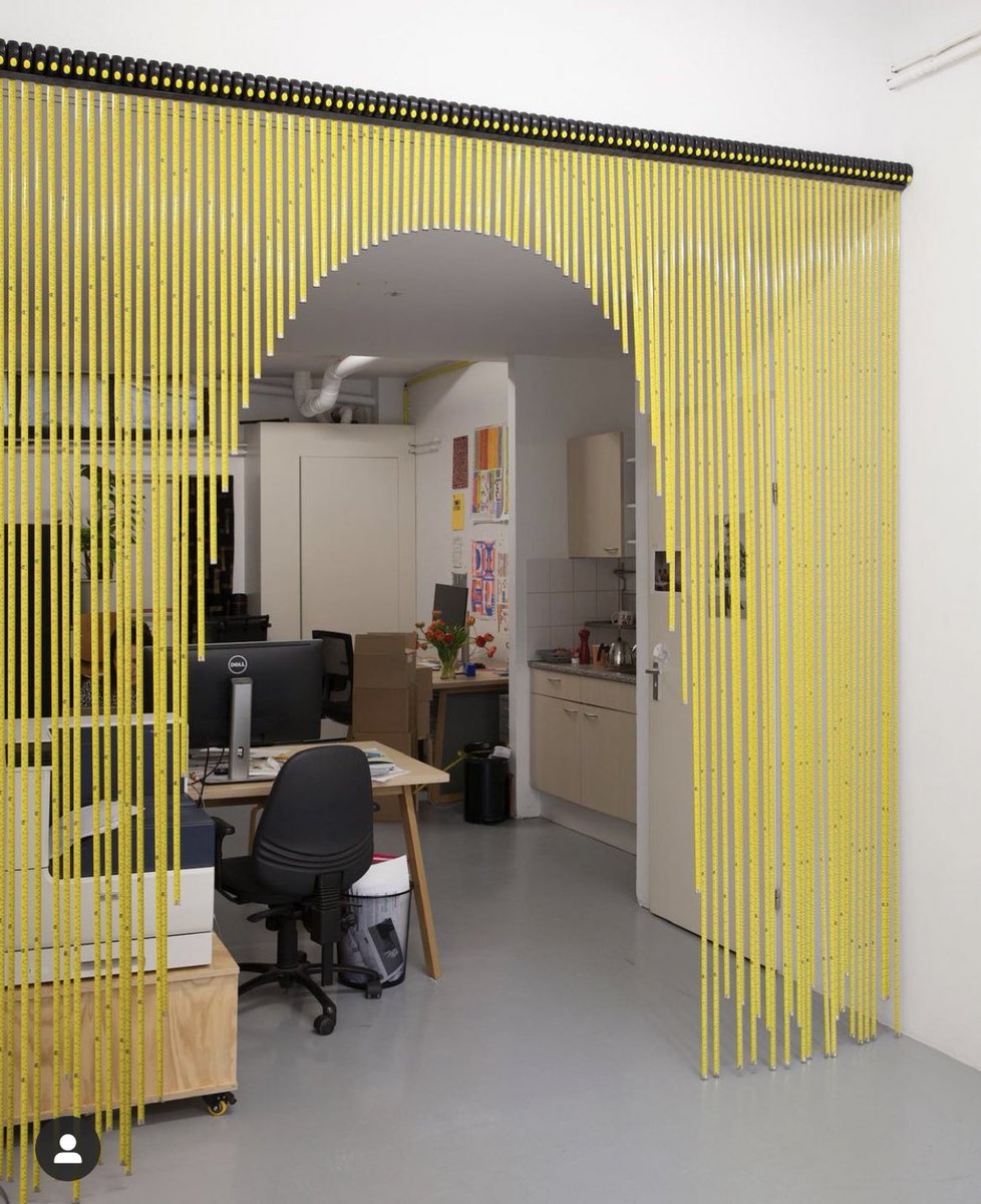 presentcorrect's tweet photo. Incredible tape measure curtain that can be adjusted as one wishes. https://t.co/79sw7UqmhR

At Team Thursday’s studio in Rotterdam.

Thanks @londonbookarts https://t.co/fsauTTpf02