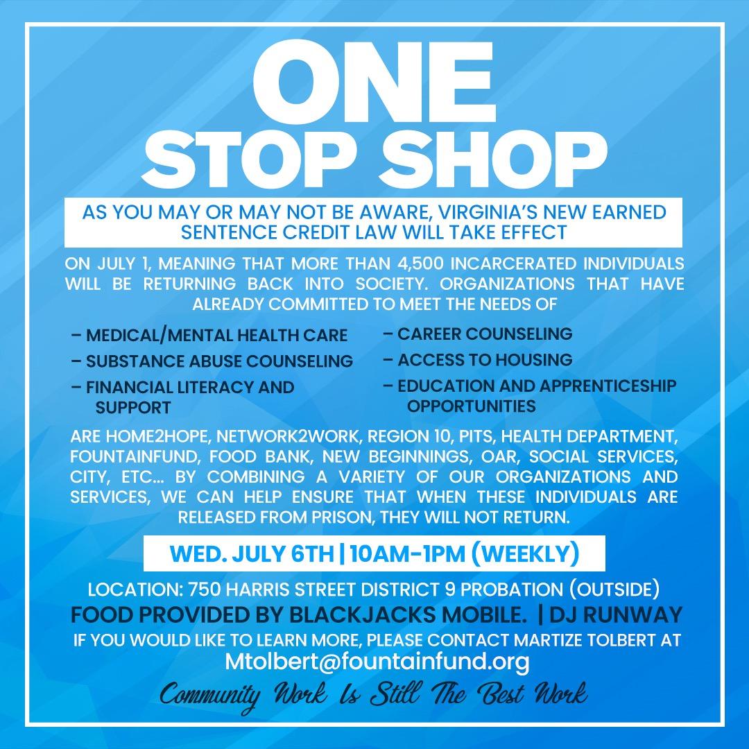 On Wednesday, July 6, Virginia Career Works will be joining community partners in support of individuals returning from jail or person.