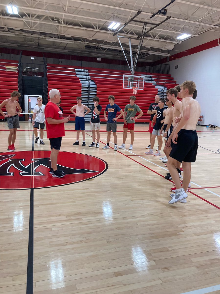 Team camp Day 1 — 24 guys working hard to get better.