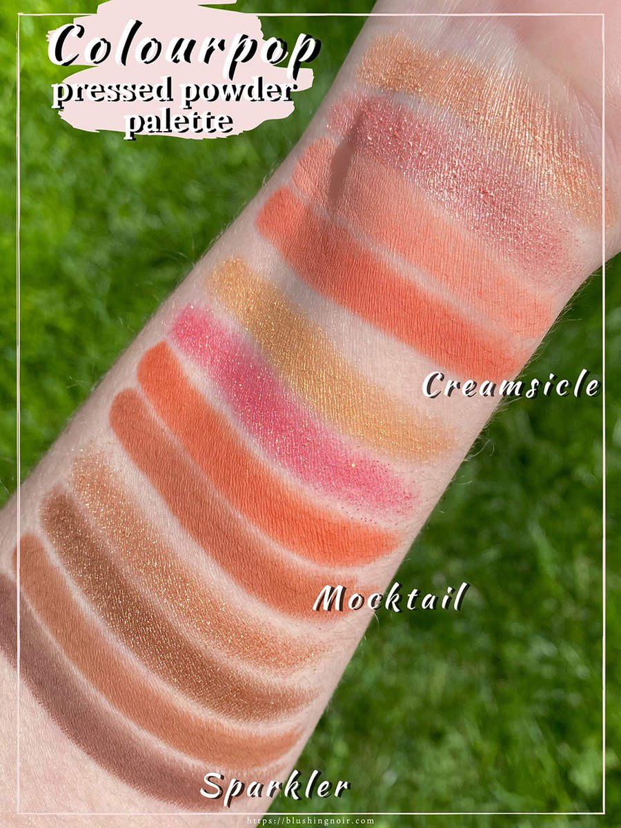 blushingnoir's tweet photo. Three of the Colourpop Pressed Powder Quads are swatched below dry, on bare skin (no primers), using a sponge-tipped applicator.

Read more 👉 https://t.co/IAtFDD3SAw

#colourpopme https://t.co/d3oAW3Nued