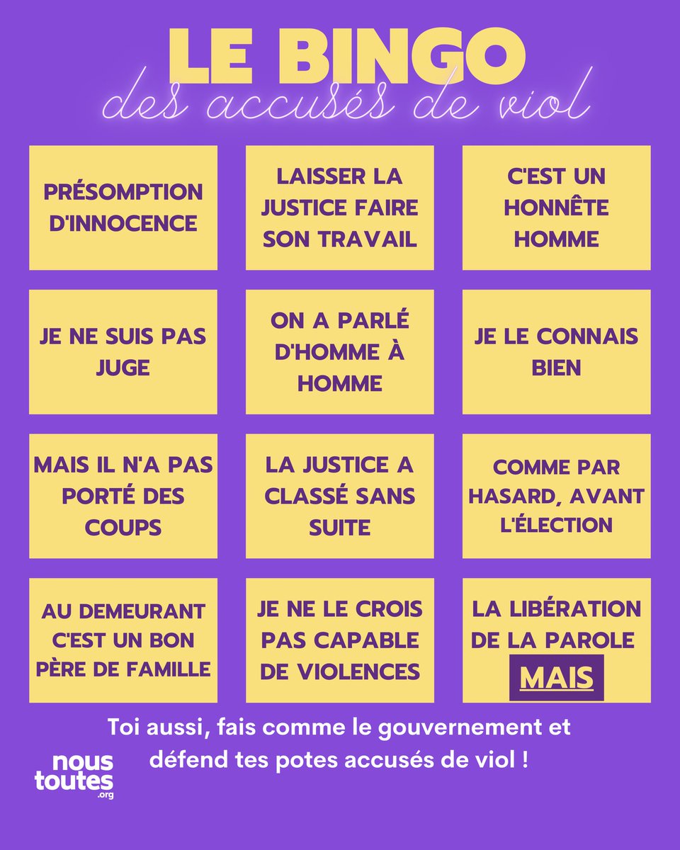 Alors, quelle sera la prochaine excuse du gouvernement ?

A lire cet excellent thread de <a href="/Lawphilisee/">Droit et féminisme</a> sur la fameuse présomption d’innocence 👇

#abaddemission #abad 
#darmanindemission
#zacharopouloudemission