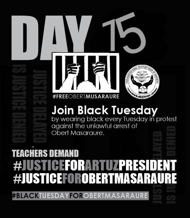 geraldtavez's tweet photo. It's another day in the cold prison of chikurubi for our President @OMasaraure. His only crime is advocating for pro-poor policies and equal opportunities for all.
#FreeObertNow #JusticeForObertZw #SaveOurEducationZw @ARTUZ_teachers @FozeuT @ZIBAWU @MutasaPeter @MoreblessingN11 https://t.co/CjSNwBAiXX