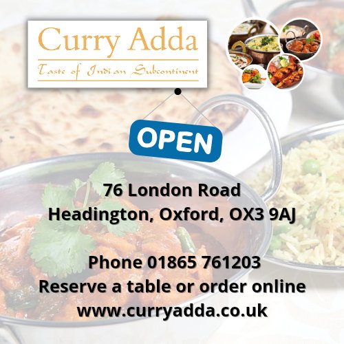 CurryAdda's tweet image. Curry Adda in Headington is now OPEN!

📍 76 London Road, Headington, Oxford 
📲 01865 761203 
📲 Reserve or order online curryadda.co.uk 

#oxford #Headington #oxfordcity #restaurant #food #community