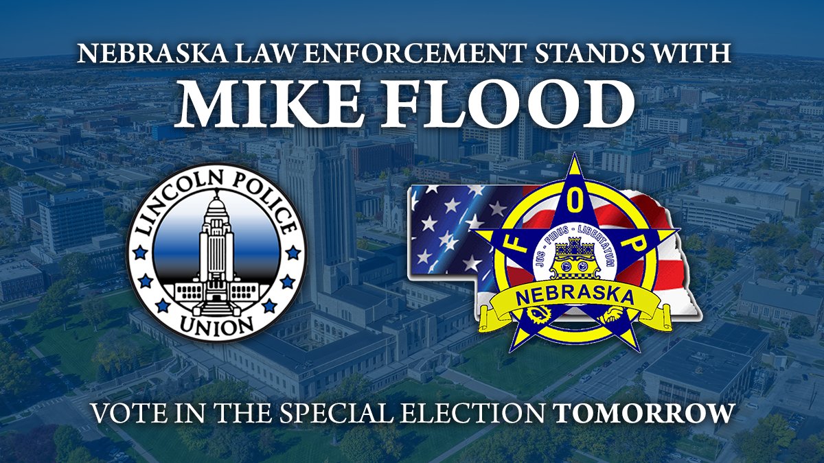 Flood4Nebraska's tweet photo. Today, I was honored to receive the endorsements of the @NebraskaFOP &amp; the Lincoln Police Union, two deeply respected law enforcement organizations. The brave men &amp; women of law enforcement have our backs every single day, &amp; I'll have theirs in Congress. #BackTheBlue https://t.co/jAKGtz0RVz