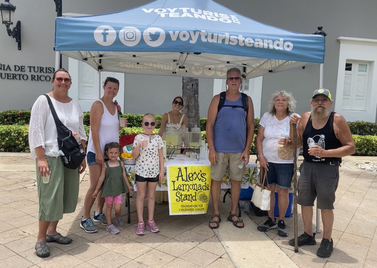 Alejandra_SBG's tweet photo. We are at Paseo de la Princesa in Old San Juan today raising money for childhood cancer research with @AlexsLemonade If you’d like to donate and get some cold lemonade, swing by! @AlexsEvents @LemonadeJay @lemonadeliz https://t.co/R8Sm7Du5Rf
