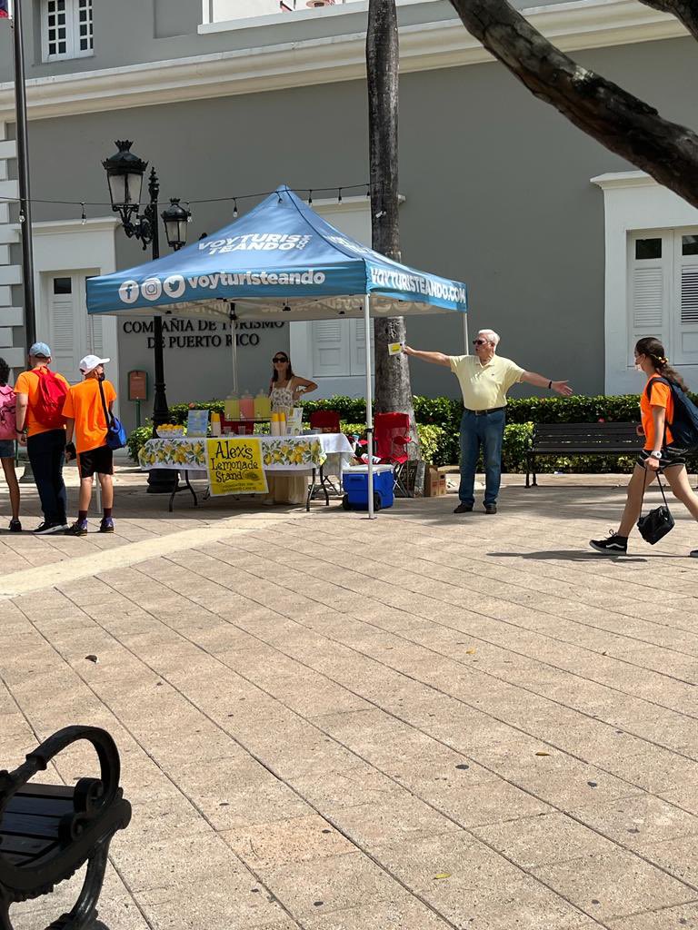 Alejandra_SBG's tweet photo. We are at Paseo de la Princesa in Old San Juan today raising money for childhood cancer research with @AlexsLemonade If you’d like to donate and get some cold lemonade, swing by! @AlexsEvents @LemonadeJay @lemonadeliz https://t.co/R8Sm7Du5Rf